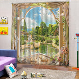 Maxbell 1 Pair Thermal Insulated Blackout Window Curtain Panel Garden 1 - Aladdin Shoppers