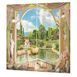 Maxbell 1 Pair Thermal Insulated Blackout Window Curtain Panel Garden 1 - Aladdin Shoppers
