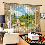 Maxbell 1 Pair Thermal Insulated Blackout Window Curtain Panel Garden 1 - Aladdin Shoppers