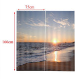 Maxbell 1 Pair Thermal Insulated Blackout Window Curtain Panel Sunrise 1 - Aladdin Shoppers