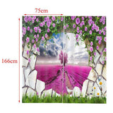 Maxbell 1 Pair Thermal Insulated Blackout Window Curtain Panel Flower Sea - Aladdin Shoppers
