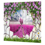 Maxbell 1 Pair Thermal Insulated Blackout Window Curtain Panel Flower Sea - Aladdin Shoppers
