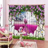 Maxbell 1 Pair Thermal Insulated Blackout Window Curtain Panel Flower Sea - Aladdin Shoppers