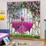 Maxbell 1 Pair Thermal Insulated Blackout Window Curtain Panel Flower Sea - Aladdin Shoppers