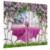 Maxbell 1 Pair Thermal Insulated Blackout Window Curtain Panel Flower Sea - Aladdin Shoppers