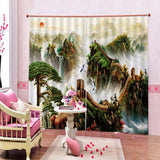 Maxbell 1 Pair Thermal Insulated Blackout Window Curtain Panel Great Wall - Aladdin Shoppers