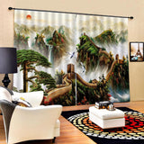 Maxbell 1 Pair Thermal Insulated Blackout Window Curtain Panel Great Wall - Aladdin Shoppers