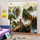Maxbell 1 Pair Thermal Insulated Blackout Window Curtain Panel Great Wall - Aladdin Shoppers