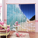 Maxbell 1 Pair Thermal Insulated Blackout Window Curtain Panel Waves - Aladdin Shoppers