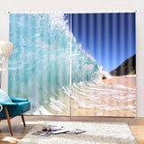 Maxbell 1 Pair Thermal Insulated Blackout Window Curtain Panel Waves - Aladdin Shoppers