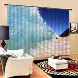Maxbell 1 Pair Thermal Insulated Blackout Window Curtain Panel Waves - Aladdin Shoppers