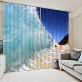 Maxbell 1 Pair Thermal Insulated Blackout Window Curtain Panel Waves - Aladdin Shoppers