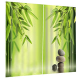 Maxbell 1 Pair Thermal Insulated Blackout Window Curtain Panel Bamboos - Aladdin Shoppers