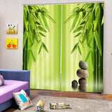 Maxbell 1 Pair Thermal Insulated Blackout Window Curtain Panel Bamboos - Aladdin Shoppers