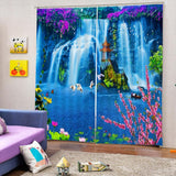 Maxbell 1 Pair Thermal Insulated Blackout Window Curtain Panel Waterfall 1 - Aladdin Shoppers