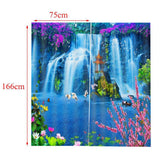 Maxbell 1 Pair Thermal Insulated Blackout Window Curtain Panel Waterfall 1 - Aladdin Shoppers