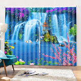 Maxbell 1 Pair Thermal Insulated Blackout Window Curtain Panel Waterfall 1 - Aladdin Shoppers