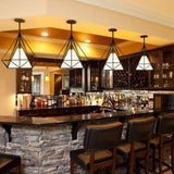 Maxbell 2Pcs Geometric Diamond Ceiling Pendant Light Shade Lampshades Cover Inside