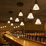 Maxbell 2Pcs Geometric Diamond Ceiling Pendant Light Shade Lampshades Cover Inside