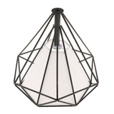 Maxbell 2Pcs Geometric Diamond Ceiling Pendant Light Shade Lampshades Cover Inside