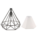 Maxbell 2Pcs Geometric Diamond Ceiling Pendant Light Shade Lampshades Cover Inside