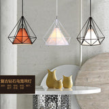 Maxbell 2Pcs Geometric Diamond Ceiling Pendant Light Shade Lampshades Cover Inside