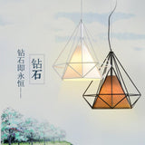 Maxbell 2Pcs Geometric Diamond Ceiling Pendant Light Shade Lampshades Cover Inside