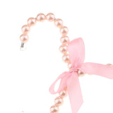Maxbell 4pcs Pearl Beaded Kids Clothes Hanger Coat Dress Pants Hook Holder Pink