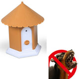 Maxbell Maxbell Ultrasonic Dog Bark Controller Barking Repeller Outdoor Bird House Shape Brown