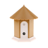 Maxbell Maxbell Ultrasonic Dog Bark Controller Barking Repeller Outdoor Bird House Shape Brown