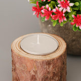 35pcs Natural Tree Stump Wooden Candle Holder Tea Light Candlelight 5cm