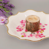 35pcs Natural Tree Stump Wooden Candle Holder Tea Light Candlelight 5cm