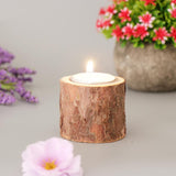 35pcs Natural Tree Stump Wooden Candle Holder Tea Light Candlelight 5cm