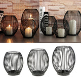 Maxbell 2 pcs Iron Wire Tea Light Candle Case Home Garden Ornament Creative Art Gift