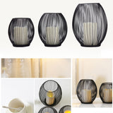 Maxbell 2 pcs Iron Wire Tea Light Candle Case Home Garden Ornament Creative Art Gift
