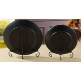 Maxbell 2Pcs Iron Display Easel China Bowl Plate Display Rack Holder Black 4inch