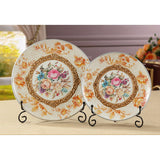 Maxbell 2Pcs Iron Display Easel China Bowl Plate Display Rack Holder Black 4inch