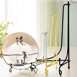 Maxbell 2Pcs  Iron Display Easel China Bowl Plate Display Rack Holder 8inch
