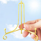 Maxbell 2Pcs  Iron Display Easel China Bowl Plate Display Rack Holder 8inch