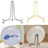 Maxbell 2Pcs Iron Display Easel China Bowl Plate Tabletop Display Rack Holder 4inch
