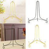 Maxbell 2Pcs Iron Display Easel China Bowl Plate Tabletop Display Rack Holder 4inch