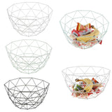 Maxbell 2Pcs Wire Fruit Basket Bowl Food Serving Dish Candy Biscuit Snack Tray Black - Aladdin Shoppers