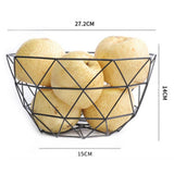 Maxbell 2Pcs Wire Fruit Basket Bowl Food Serving Dish Candy Biscuit Snack Tray Black - Aladdin Shoppers