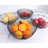 Maxbell 2Pcs Wire Fruit Basket Bowl Food Serving Dish Candy Biscuit Snack Tray Black - Aladdin Shoppers