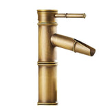 Maxbell Antique Bamboo Vessel Sink Bathroom Faucet Lavatory Mixer Tap D with hose