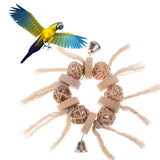 Maxbell Maxbell Hanging Chew Toy Parrot Chewing Toy with a Bell Teeth Care Treat and Chew ##9