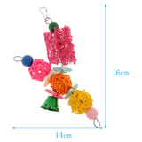 Maxbell Maxbell Funny Pet Bird Loofah Toys Parrot Cage Hanging Swing Chew Toy With Bell #1