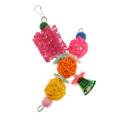 Maxbell Maxbell Funny Pet Bird Loofah Toys Parrot Cage Hanging Swing Chew Toy With Bell #1