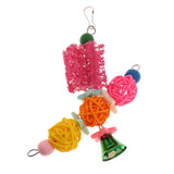 Maxbell Maxbell Funny Pet Bird Loofah Toys Parrot Cage Hanging Swing Chew Toy With Bell #1