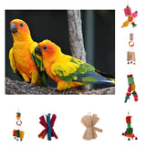 Maxbell Maxbell Funny Pet Bird Loofah Toys Parrot Cage Hanging Swing Chew Toy With Bell #3